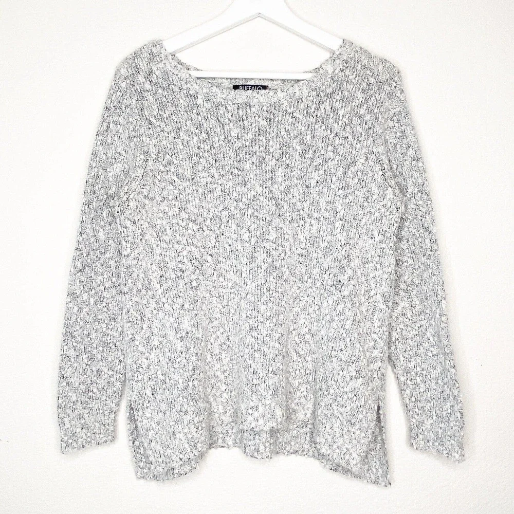 Buffalo David Bitton Grey Nubby Sweater Sz L